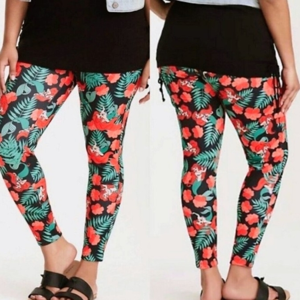TORRID X DISNEY THE LITTLE MERMAID LEGGINGS SIZE 01,🧜‍♀️🧜‍♀️🧜‍♀️